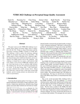 NTIRE 2022 Challenge on Perceptual Image Quality Assessment