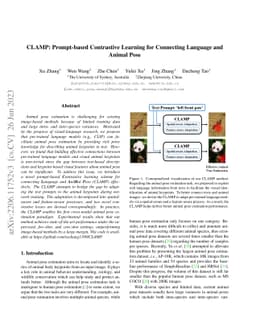 CLAMP: Prompt-based Contrastive Learning for Connecting Language and
  Animal Pose