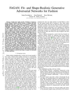 FitGAN: Fit- and Shape-Realistic Generative Adversarial Networks for
  Fashion