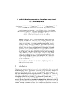 A Multi-Policy Framework for Deep Learning-Based Fake News Detection