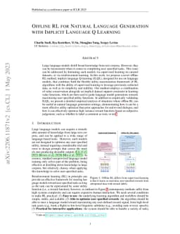 Offline RL for Natural Language Generation with Implicit Language Q
  Learning