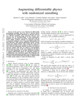 Augmenting differentiable physics with randomized smoothing