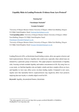 Liquidity Risks in Lending Protocols: Evidence from Aave Protocol