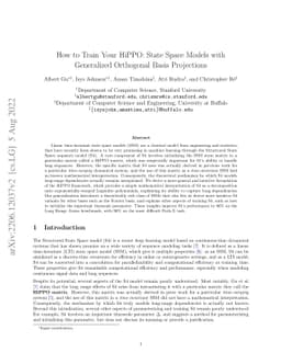 How to Train Your HiPPO: State Space Models with Generalized Orthogonal
  Basis Projections