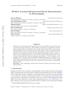 BYOL-S: Learning Self-supervised Speech Representations by Bootstrapping