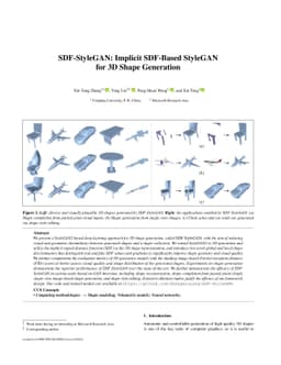 SDF-StyleGAN: Implicit SDF-Based StyleGAN for 3D Shape Generation