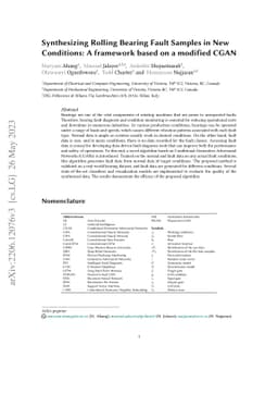 Synthesizing Rolling Bearing Fault Samples in New Conditions: A
  framework based on a modified CGAN