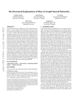 On Structural Explanation of Bias in Graph Neural Networks