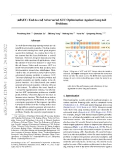 AdAUC: End-to-end Adversarial AUC Optimization Against Long-tail
  Problems