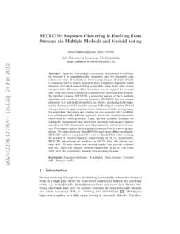 SECLEDS: Sequence Clustering in Evolving Data Streams via Multiple
  Medoids and Medoid Voting