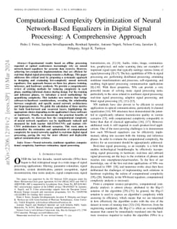 Computational Complexity Evaluation of Neural Network Applications in
  Signal Processing