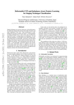 Deformable CNN and Imbalance-Aware Feature Learning for Singing
  Technique Classification