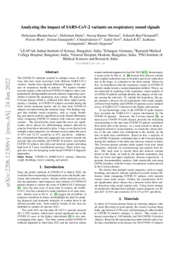 Analyzing the impact of SARS-CoV-2 variants on respiratory sound signals