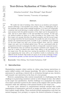 Text-Driven Stylization of Video Objects