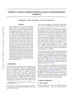 Multitask vocal burst modeling with ResNets and pre-trained
  paralinguistic Conformers