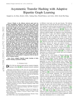 Asymmetric Transfer Hashing with Adaptive Bipartite Graph Learning