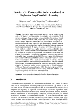 Non-iterative Coarse-to-fine Registration based on Single-pass Deep
  Cumulative Learning