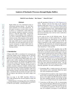 Analysis of Stochastic Processes through Replay Buffers