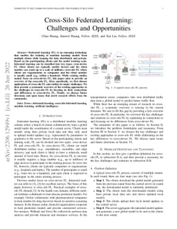 Cross-Silo Federated Learning: Challenges and Opportunities