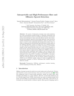 Explainable and High-Performance Hate and Offensive Speech Detection