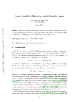 Honest Confidence Bands for Isotonic Quantile Curves