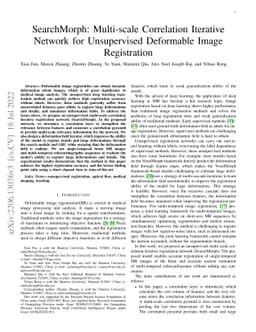 SearchMorph:Multi-scale Correlation Iterative Network for Deformable
  Registration