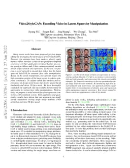 Video2StyleGAN: Encoding Video in Latent Space for Manipulation