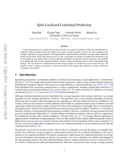Split Localized Conformal Prediction
