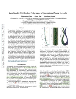 Zero Stability Well Predicts Performance of Convolutional Neural
  Networks