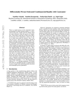 Differentially Private Federated Combinatorial Bandits with Constraints