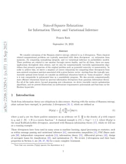 Sum-of-Squares Relaxations for Information Theory and Variational
  Inference