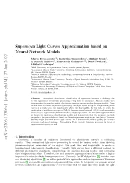 Supernova Light Curves Approximation based on Neural Network Models