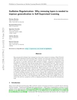 Guillotine Regularization: Why removing layers is needed to improve
  generalization in Self-Supervised Learning