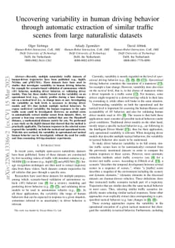 Uncovering variability in human driving behavior through automatic
  extraction of similar traffic scenes from large naturalistic datasets