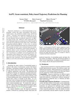 ScePT: Scene-consistent, Policy-based Trajectory Predictions for
  Planning