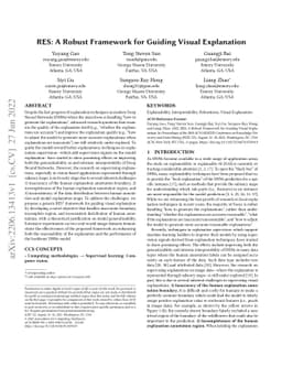 RES: A Robust Framework for Guiding Visual Explanation