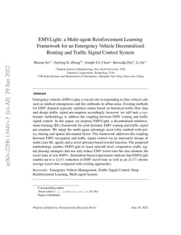 EMVLight: a Multi-agent Reinforcement Learning Framework for an
  Emergency Vehicle Decentralized Routing and Traffic Signal Control System