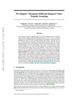 ST-Adapter: Parameter-Efficient Image-to-Video Transfer Learning