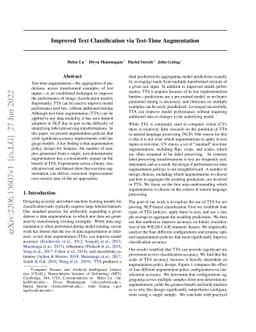 Improved Text Classification via Test-Time Augmentation