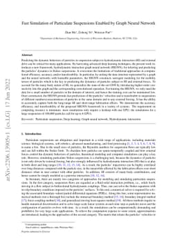 Fast Simulation of Particulate Suspensions Enabled by Graph Neural
  Network