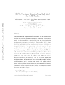SLOVA: Uncertainty Estimation Using Single Label One-Vs-All Classifier