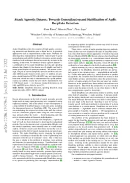 Attack Agnostic Dataset: Towards Generalization and Stabilization of
  Audio DeepFake Detection