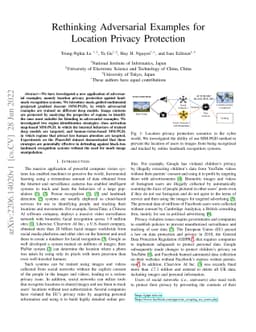 Rethinking Adversarial Examples for Location Privacy Protection