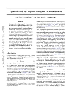 Equivariant Priors for Compressed Sensing with Unknown Orientation