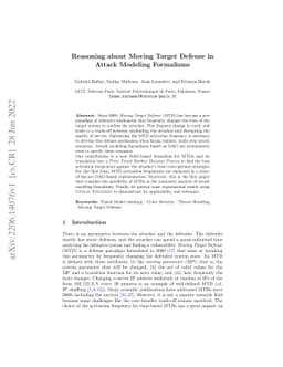 Reasoning about Moving Target Defense in Attack Modeling Formalisms