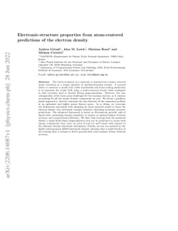 Electronic-structure properties from atom-centered predictions of the
  electron density