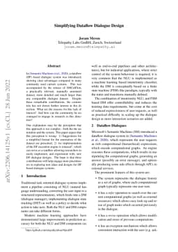 Simplifying Dataflow Dialogue Design