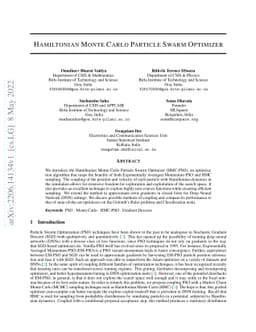 Hamiltonian Monte Carlo Particle Swarm Optimizer