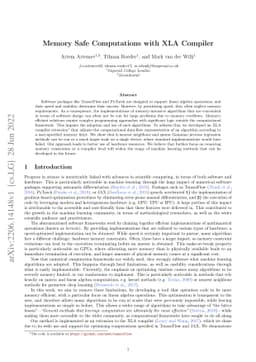Memory Safe Computations with XLA Compiler