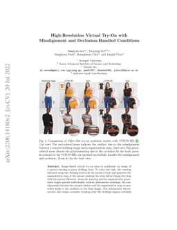 High-Resolution Virtual Try-On with Misalignment and Occlusion-Handled
  Conditions